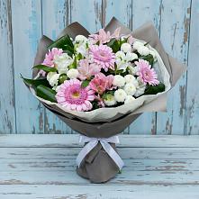 Букет цветов из:  Герберы, Альстромерии и Хризантемы #REPLACE_PRED# Тамале