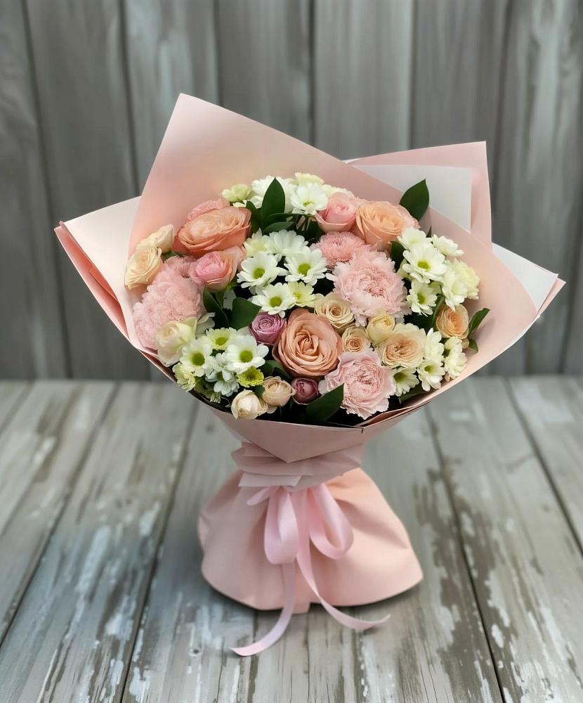 Букет цветов из: Гвоздики, Розы и Хризантемы в Тамале