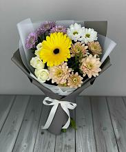 Букет цветов из:  Розы, Герберы и Хризантемы в Тамале